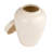 Large Decorative Debossed Stoneware Ginger Jar With Pattern, Lid And Reactive Glaze