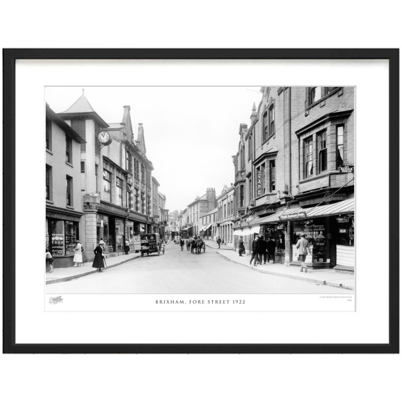 Brixham, Fore Street 1922 - Single Picture Frame Print, 60cm H x 80cm W x 2.3cm D