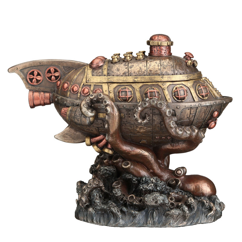 7.87 Trinket Box Multi-Color Poly Resin