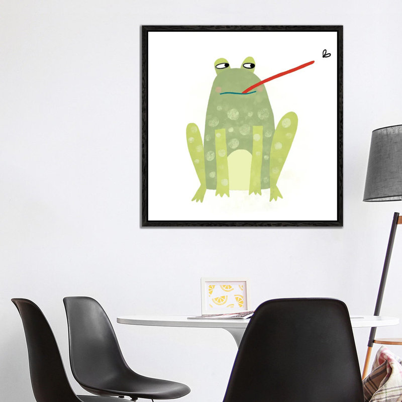 Frog by Nic Squirrell - Gallery-Wrapped Canvas Giclée on Canvas, 93.98 cm H x 93.98 cm W, Black Framed