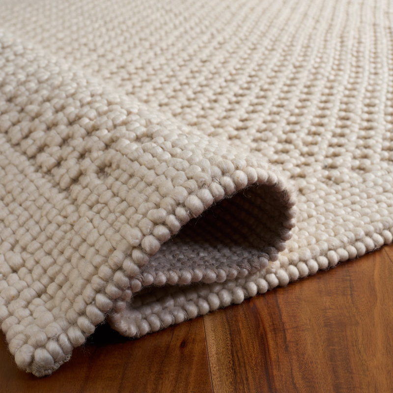 Natura Hand Woven Wool; Cotton; Recycled P.E.T Geometric Indoor Rug, Rectangle 6' x 9'