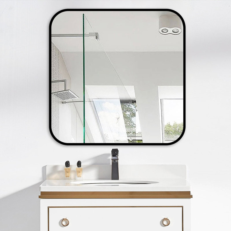 Lafata Metal Square Mirror, 60cm H x 60cm W