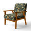 Chaise avec accoudoirs rembourrée bohème et éclectique Contemporary Nature Paisley-1872519051