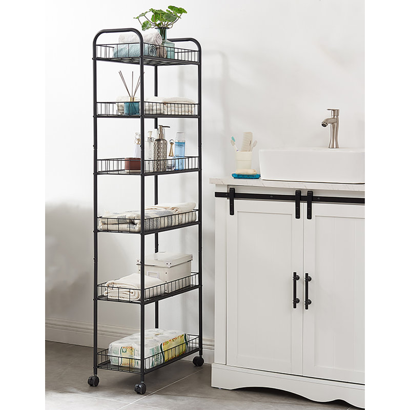 Étagère Quashon, H 61,22 po x l 10,04 po x P 22,83 po