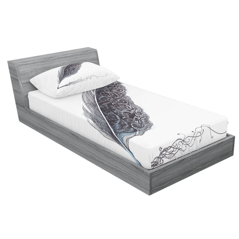 Microfiber Sheet Set, Twin Sheet Set with Fitted Sheet