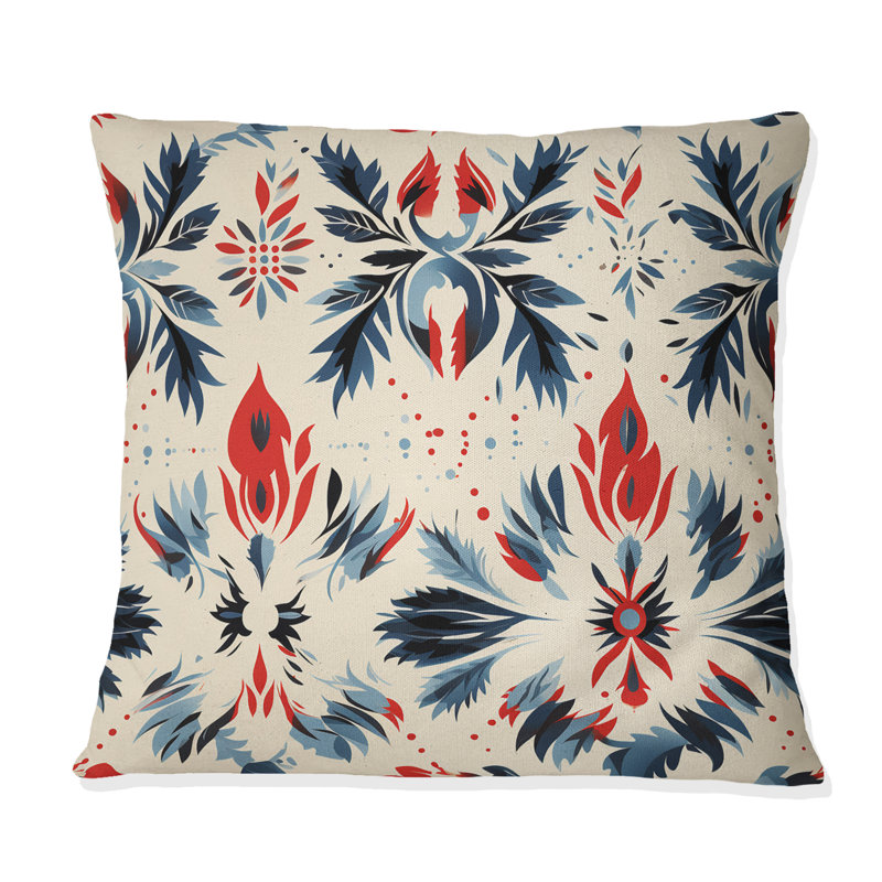 Coussin en polyester Blue Ikat Tribe Blend Fuse, H 18 po x l 18 po