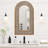 Rustic Arched Wooden Frame Wall Mirror-2078458615