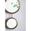 Miroir mural 11 po x 28,5 po, fer doré, 2 pièces, décoration contemporaine pour bureau de chambre à coucher