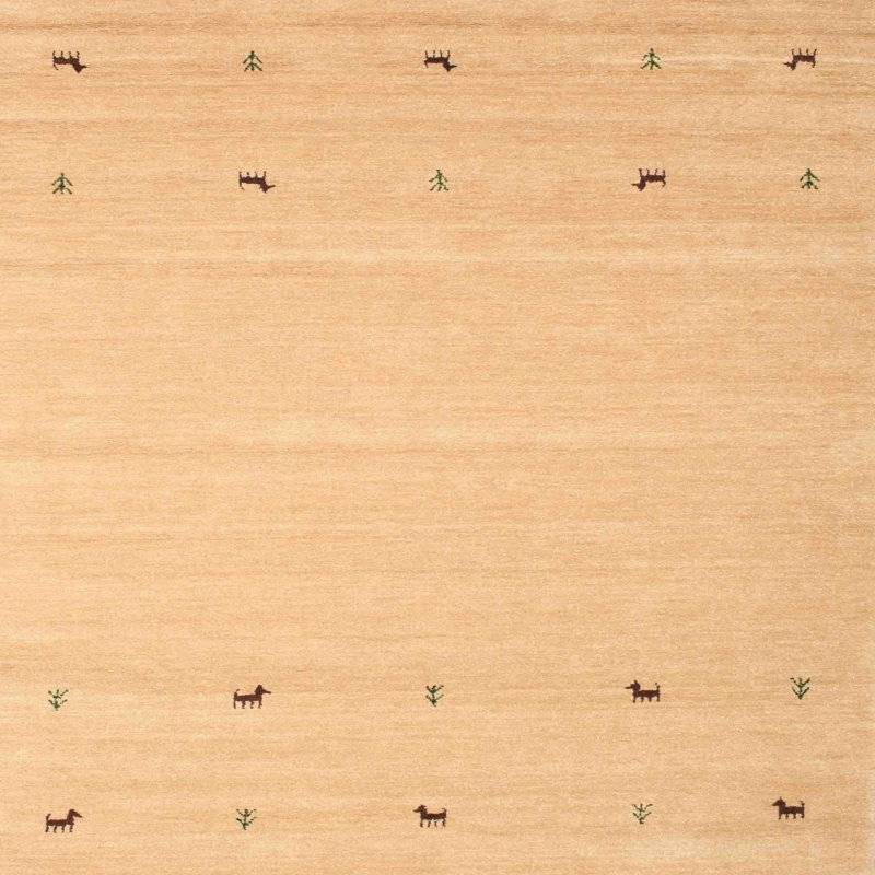 Tapis beige Jeneva, Carré 7 pi