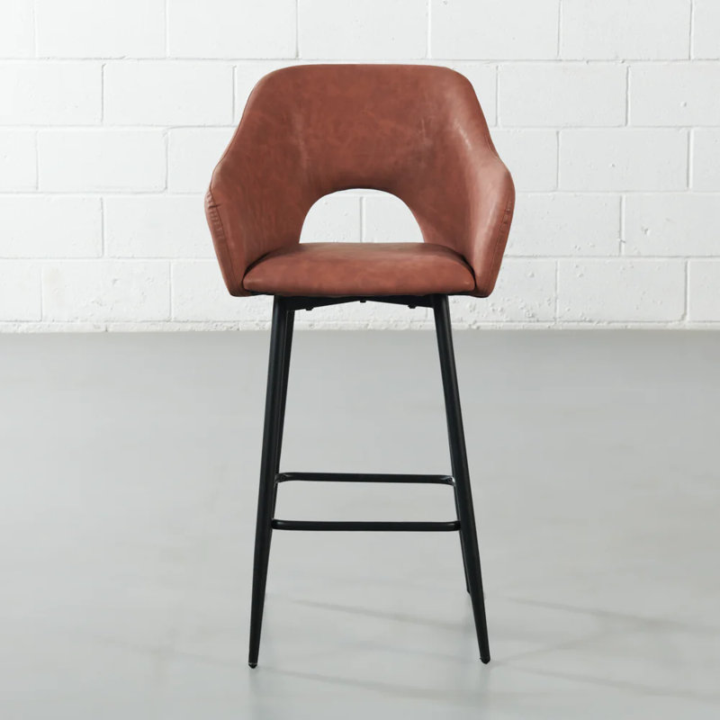Tabouret de comptoir Dobson 25,6, Brun