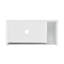 Lavabo de salle de bain mural rectangulaire blanc mat 24 po Delice-101511590