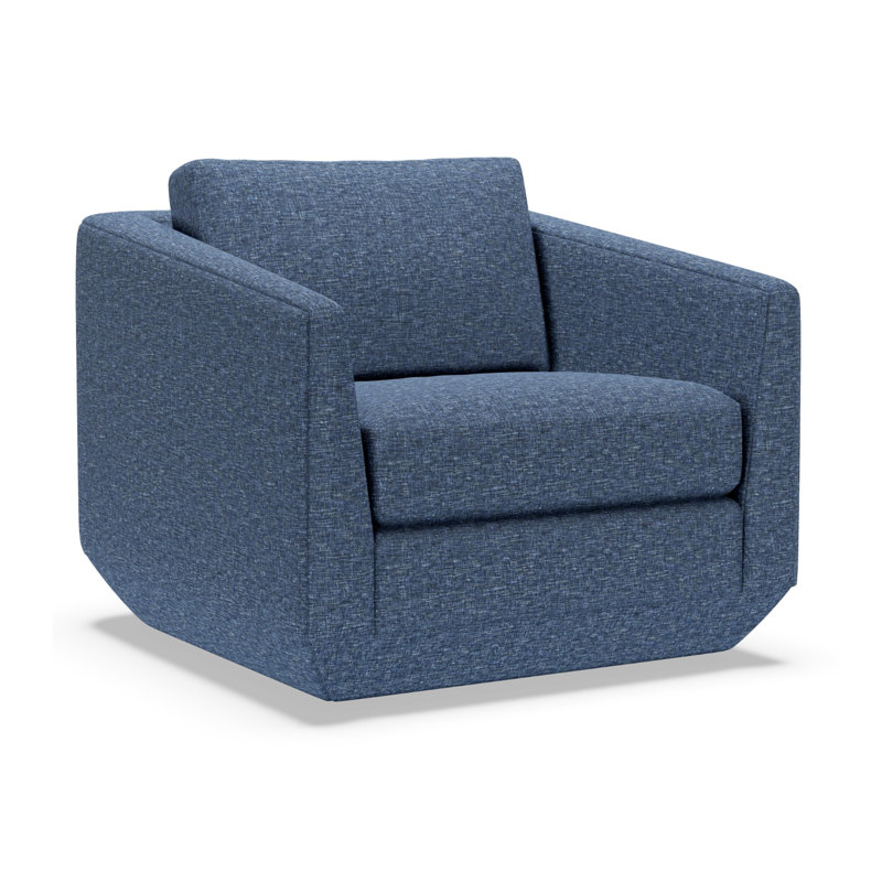 Artistica Upholstery Swivel Armchair, Blue/Aqua
