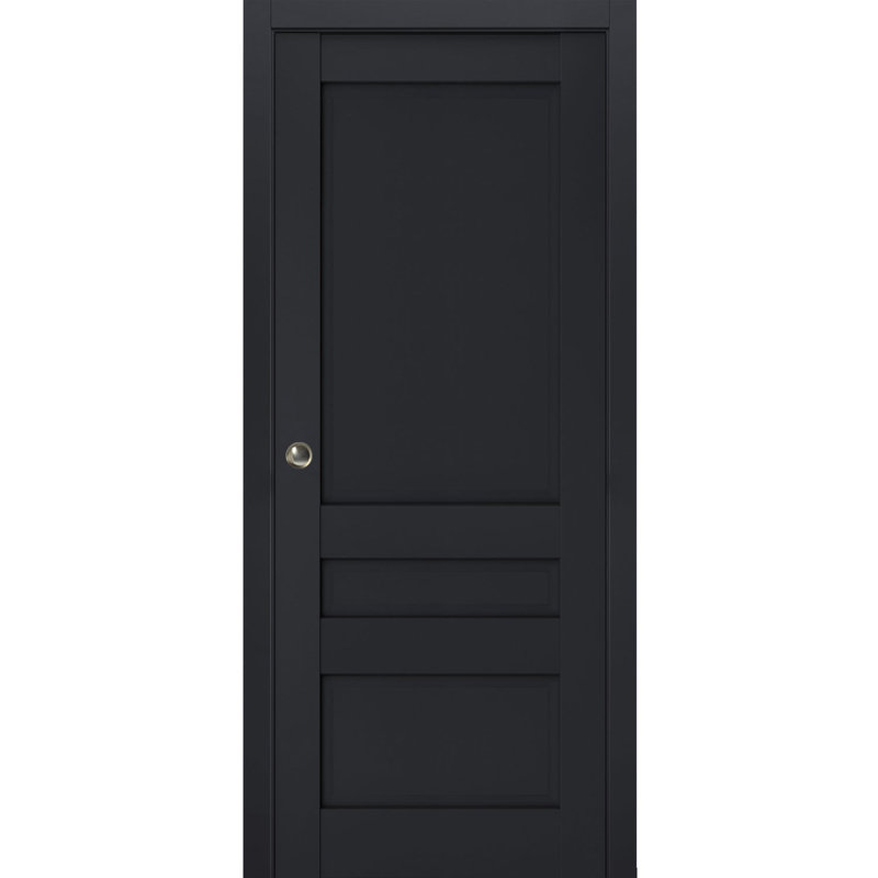 Porte de placard à panneaux Veregio, Antracite, 30 po x 96 po