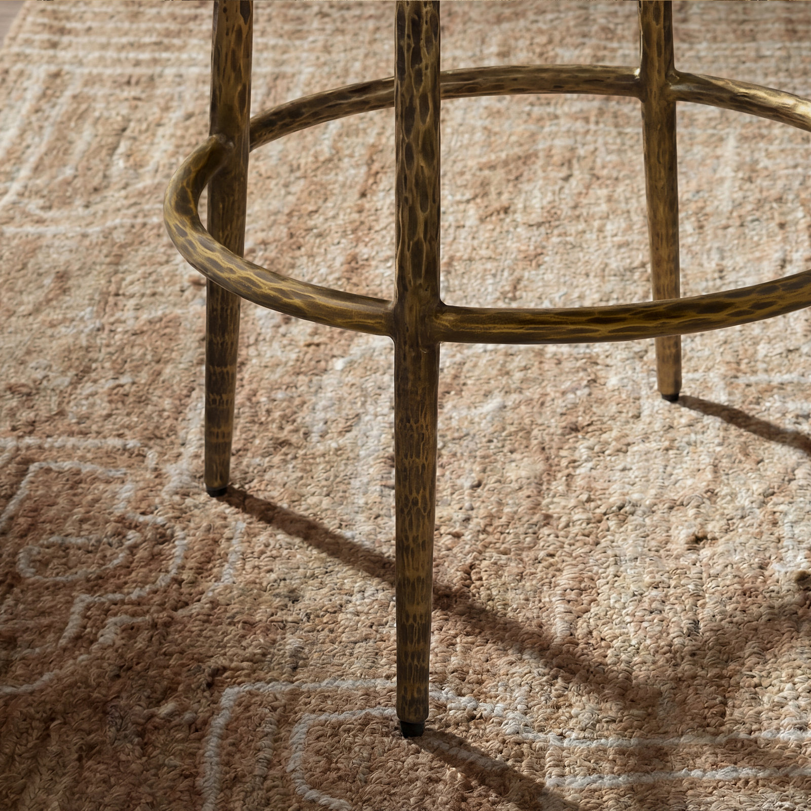 Gelder 27" Bar Stool, Gold Hammered
