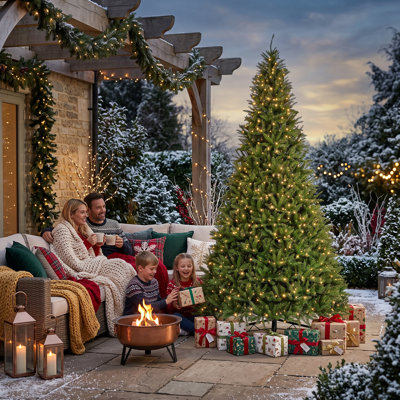 10ft Green Christmas Tree with 1200 Lights Remote and 5090 Tips