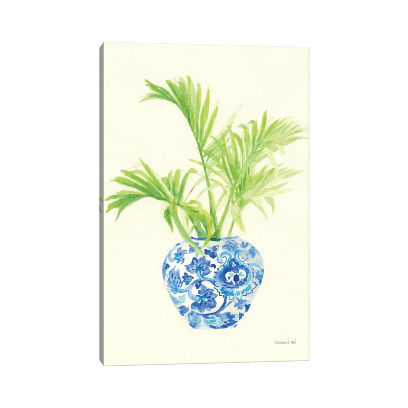 « Palm chinoiserie II » par Danhui nai, reproduction d’art, Toile tendue, Pas de tapis, H 48 po x l 32 po x P 1,5 po
