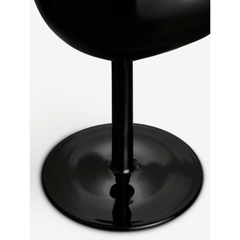 Bod Handcrafted Glass Table Vase, 12.05" H x 5.06" W x 5.06" D, Black