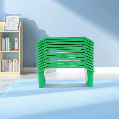 Modern 12-Pack Kids TV Tray Table, Lightweight Plastic Lap Desk for Toddlers Eating & Drawing, No Assembly Required