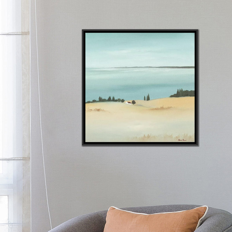 « day break ii », impression sur toile, H 18 po x l 18 po x P 1,5 po, Toile avec cadre flottant noir, Pas de tapis