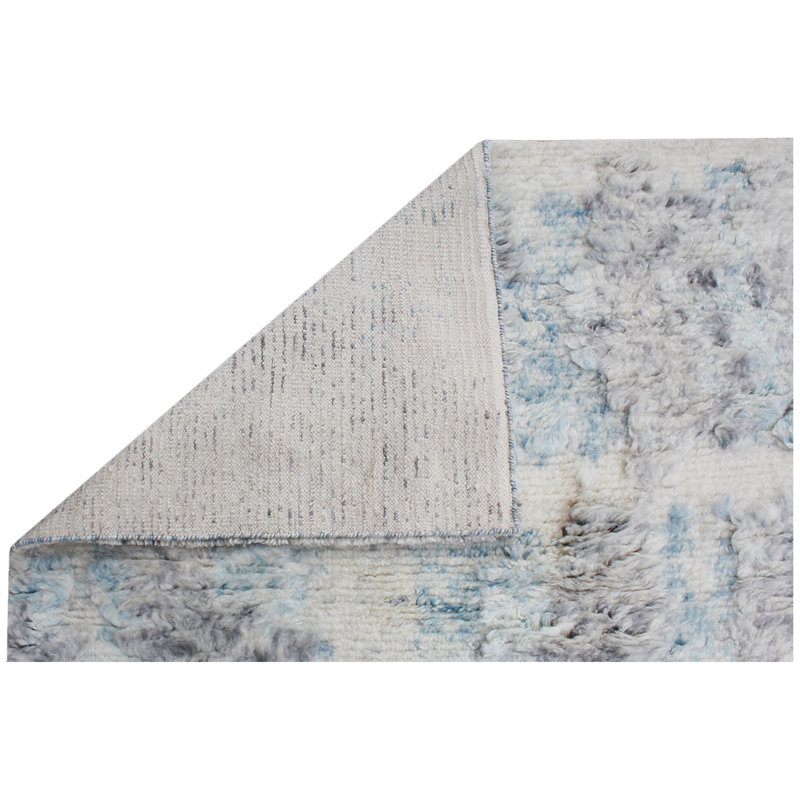 0ZARTZN35SIBL Wool Area Rug in Blue, Rectangle 8' x 10'
