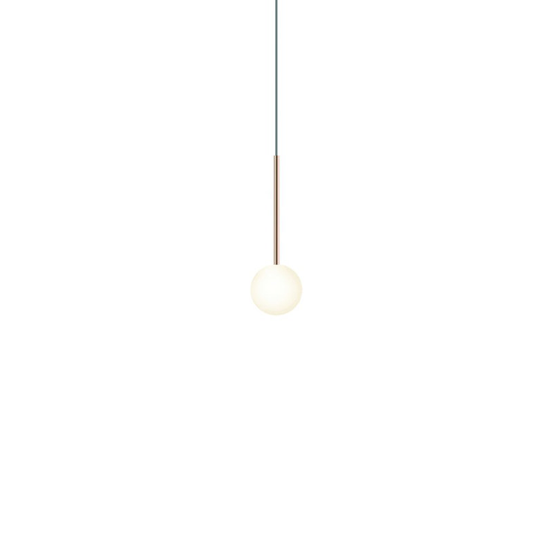 Bola Sphere Pendant, Rose Gold, 13.1" H x 4.1" W x 4.1" D