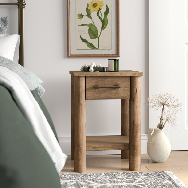 Quinn End Table With Storage, 25.5" H x 17.75" W x 17.75" D