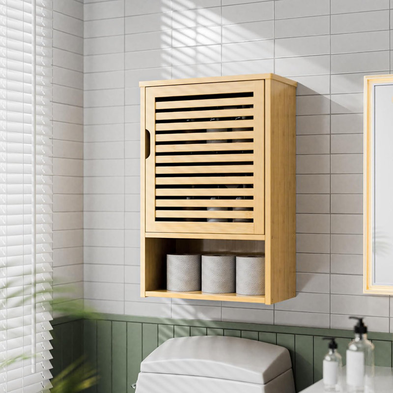 Armoire de salle de bain murale, armoire à pharmacie au-dessus de la toilette, ..., Naturel