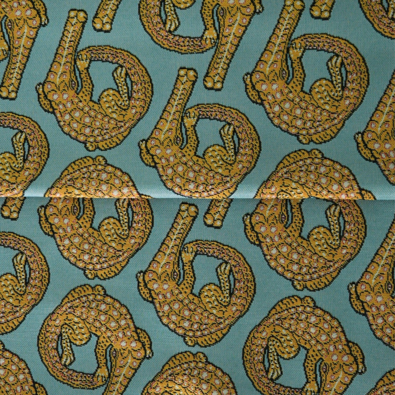 Croco Jacquard Fabric, Persimmon