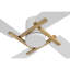 Ventilateur de plafond encastré à moteur à courant continu de 48 pouces à 4 pales blanches avec télécommande, blanc et or-2072707658-2072707662