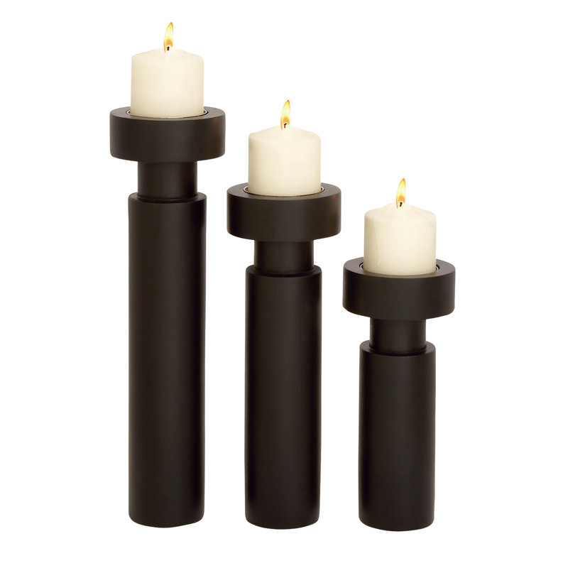 10'' H Wood Tabletop Candlestick