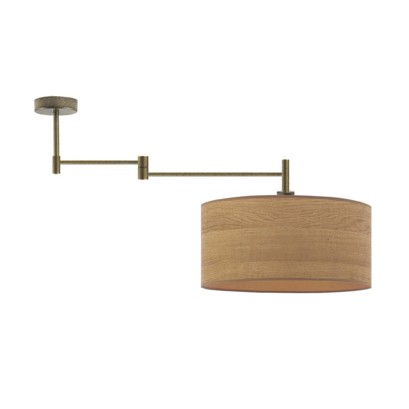 Blaike Fabric Semi Flush Mount, Natural, Brown