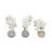 Clay, Set Of 3 5" Bud Vases, Multi