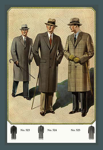 Overcoat rétro rétro chesterfield fly-front