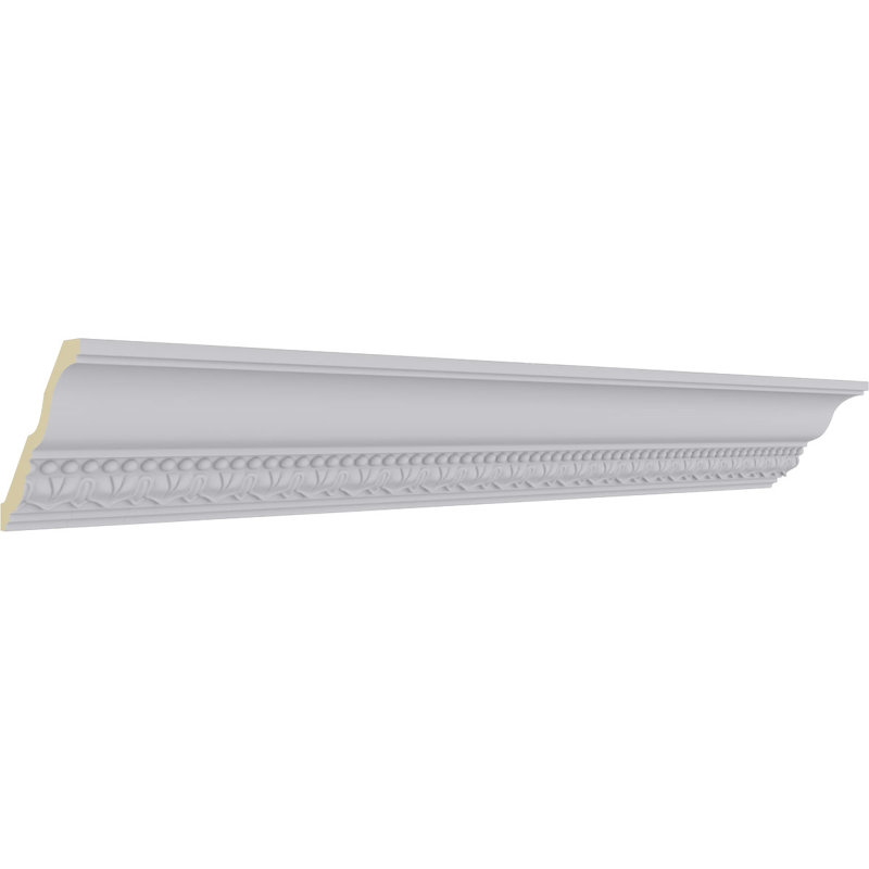 Primed White Geometric Polyurethane Crown Moulding Sample
