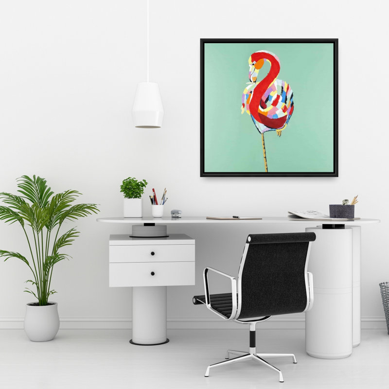 " Colorful Abstract Flamingo "