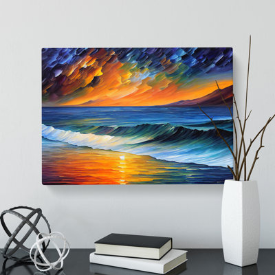 XXX-H1022-WF-2570X Dazzling Ocean Beach Vol.2 - Wrapped Canvas Painting