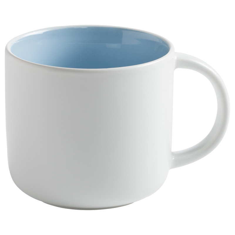 Porcelain Coffee Mug, Light Blue
