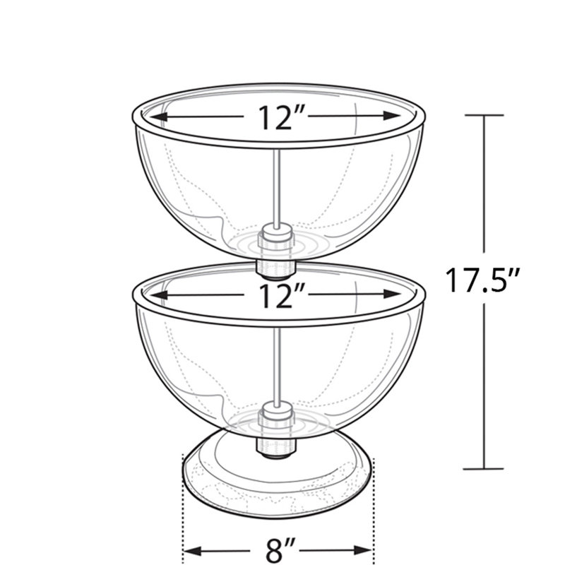 Two-Tier 12" & 12" Bowl Counter Display