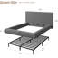 Lit plateforme grand nuage avec tête de lit tapissier - tissu moelleux doux, aucun sommier requis, assemblage facile-145622872-145622878