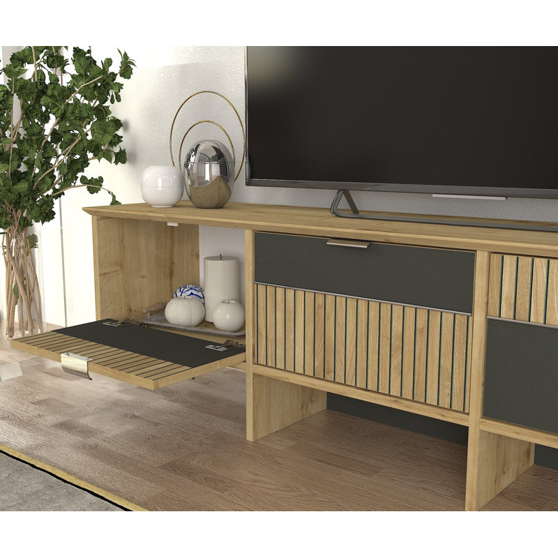 Brigita Unfinished TV Stand for TVs up to 75"