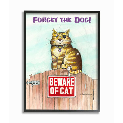 «Forget the Dog Funny Cat» par Gary Patterson - impression d'art graphique