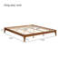 Structure de lit plateforme en bois de bambou sec très grand 12 pouces, avec support de lattes de bois, aucun sommier requis, assemblage facile