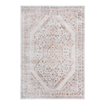 Tissage tissé et tapis 2 x 3, crème, ne perdant pas ses poils