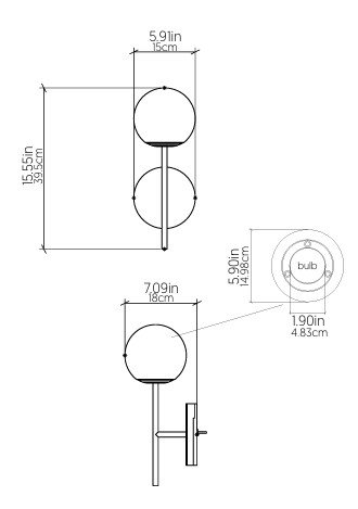Sfera 1 - Light Armed Sconce, Louro Freijo