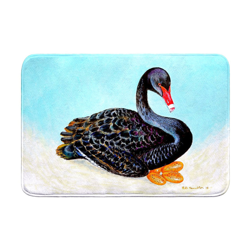 Black Swan Bath Mat, 36" L x 24" W
