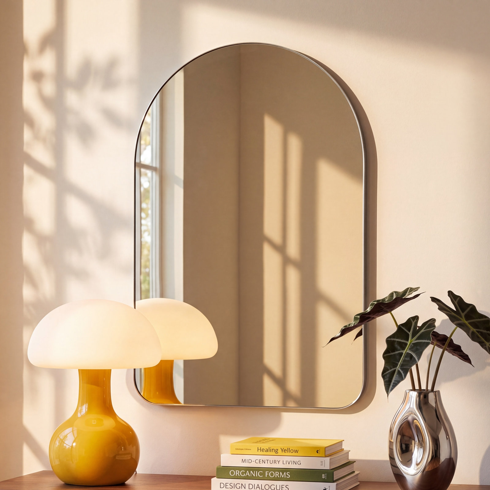 Eaton Vanity Mirror, Silver
