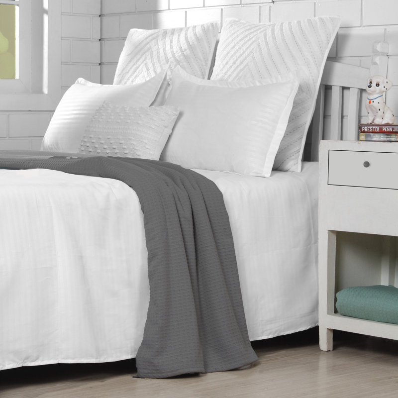 Couverture 100% coton Ariza Sleep, Grand, Gris foncé