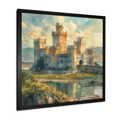 Beige Brown Medieval Stronghold Fortress III - Fortresses Wall Art