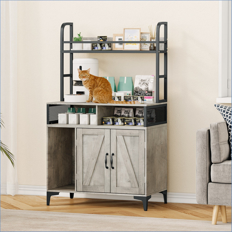 Blue Elephant Cat Litter Box Enclosure, Large Hidden Litter Box ...