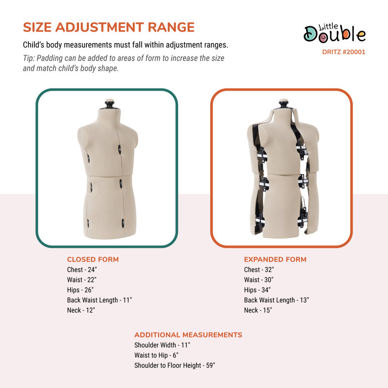 Dritz Little Double Adjustable Form, Child
